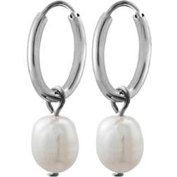 Edblad Perla Hoops - Silver/Pearls