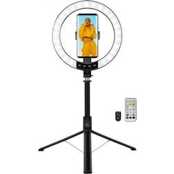 LogiLink smartphone ringlampa med selfie stick-stativ, diameter 20 cm AA0156
