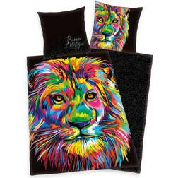 Herding BUREAU ARTISTIQUE Sängkläder lejon, vändbart motiv, påslakan 135x200cm