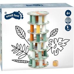 Small Foot 11958 Wobbly Tower "Safari" parlourspel i modern med färgade tärningar, i åldrarna 4 år