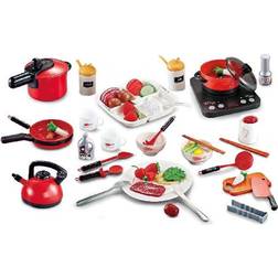 Home Kitchen Set with Equipment & Food