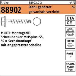 Heco Multi-Monti-plus 9807508 Betongskruv FLÄNS, FZB 7,5/15x50