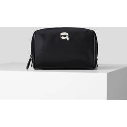 Karl Lagerfeld K/ikonik Nylon Cosmetics Case, Woman, Black, Size: One size