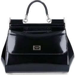 Dolce & Gabbana Sicily Medium Shiny Leather Handbag