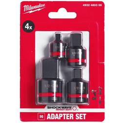 Milwaukee 4932480356 Impact Socket Adaptor 4 Piece Set