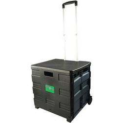 VFM Folding Container Trolley With Lid Black/Grey 383360