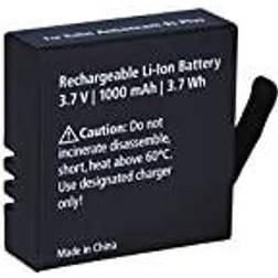 Rollei Actioncam 8s 9s Plus batteri med 1 000 mAh kapacitet litiumjoner, svart