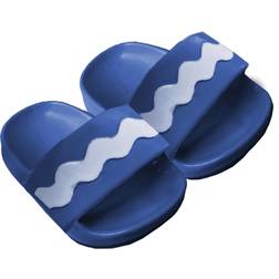 Heless 2008 – Badskor för dockor, trendiga badtofflor i blått, storlek 38–45 cm
