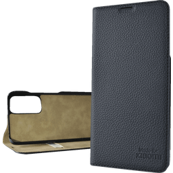 Maxfield Tillverkad för Xiaomi Bok-fodral, vikbart fodral i äkta läder, mobiltelefonfodral för Redmi Note 11 och Redmi Note 11S, kortfack med RFID-skydd – svart