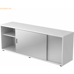 mcbuero.de Sideboard 160x40x59,6cm weiß/silber Bücherregal