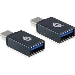 Conceptronic USB C - USB A 3.0 M-F Adapter 2-pack