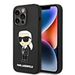 Karl Lagerfeld iPhone 14 Pro Silicone Ikonik Svart