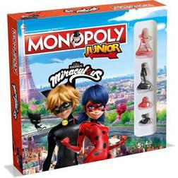 Winning Moves Monopol Junior Miraculous With Lady Bug, Cat Noir, Kwamis von Miraculous och många andra åldrar 5 tyska