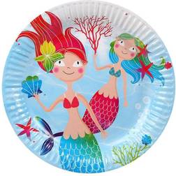 Atosa Disposable Plates Mermaid Multicolour 6-pack