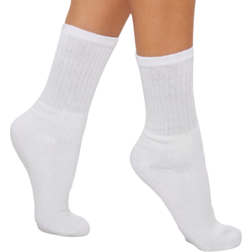 PrettyLittleThing Basic Sport Socks - White