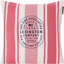 Lexington Striped Logo Printed Kuddöverdrag Rosa (50x50cm)