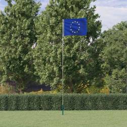 vidaXL Europas flagga flaggstång 5,55