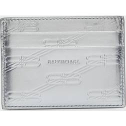 Balenciaga BB leather card holder - silver - One fits
