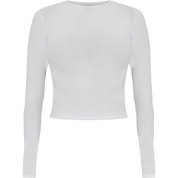 PrettyLittleThing Soft Touch Long Sleeve Top - White