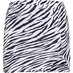 PrettyLittleThing Split Mini Skirt - Zebra