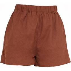 PrettyLittleThing Woven Elastic Waist Floaty Shorts - Brown