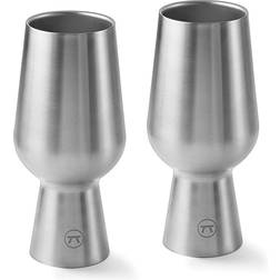 Outset Media Chalice Stainless Steel Double Beer Glass