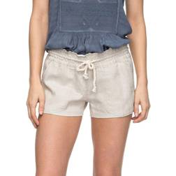 Roxy Oceanside Linen Shorts - Stone