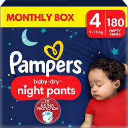 Pampers Baby Dry Night Pants Size 4 9-15kg 180pcs