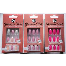 W7 Glamorous Nails Stick On Nails Pink