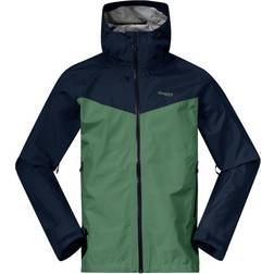 Bergans Skar Light 3L Shell Jacket Men dark jade green/navy blue male 2023 Rain clothing