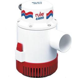 Rule Dränkbar elektrisk länspump 4000 GPH 252.3 liter minut 12 V, manuell driftstart, utan nivåvakt