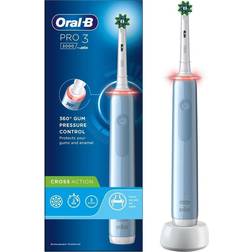 Braun Pro 3 3000 CrossAction Blue Electric Rechargeable Toothbrush