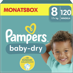 Pampers Baby Dry bleer str.8 17 kg månedskasse 3.53 DKK/1 stk