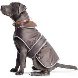 Ancol stormguard chocolate brown waterproof fleece dog coat jacket large