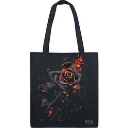 Spiral Burnt Rose Fabric bag black