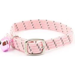 Ancol reflective softweave cat collar pink 2