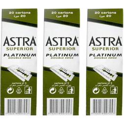Astra 400 superior platinum double edge shaving safety razor blades