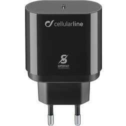 Cellularline USB Type-C Ladegerät 25W schwarz