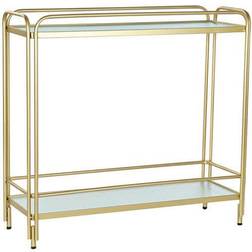 Dkd Home Decor 80 Crystal Golden Trolley Table