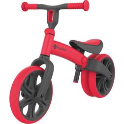 Yvolution 5024453, junior balsam, röd, flera justerbart styre och säte, punkteringssäkra 9-tums hjul, flexibel barnbalanscykel från 18 månader