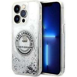 Karl Lagerfeld iPhone 14 Pro Max Liquid Glitter RSG Silver