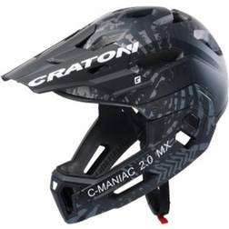 Cratoni Unisex – Erwachsene C-Maniac Helmet, Schwarz/Anthrazit Matt