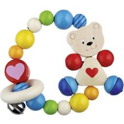 Heimess Grasping toy elastic heart bear 763810 wood