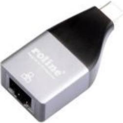 Roline 12.02.1110, USB Type C, RJ-45, Silver