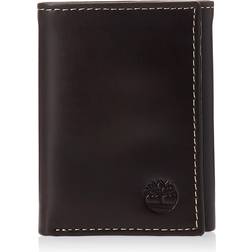 Timberland Men's Leather Trifold Wallet with ID Window, Brown