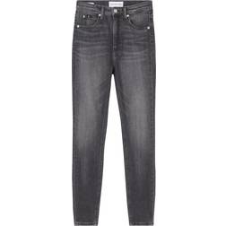 Calvin Klein High Rise Super Skinny Ankle Jeans - Grey