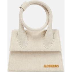 Jacquemus Light Greige Le Chiquito Noeud Linen-blend Top-handle bag