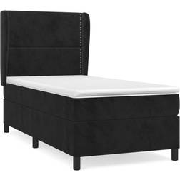 vidaXL black, 90 200 cm/plain nails Box Spring with Mattress Colours/Sizes/Models Continental Bed