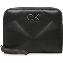 Calvin Klein Quilted RFID Zip Around Wallet - BLACK