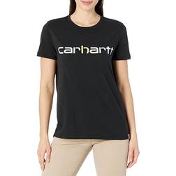 Carhartt Lightweight Multicolor Logo Graphic T-Shirt Black Women's Clothing Black